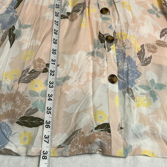 NWT TORRID Floral Button Front Sundress Size 1X Smocked Back Pockets Lined Rayon - Picture 8 of 9